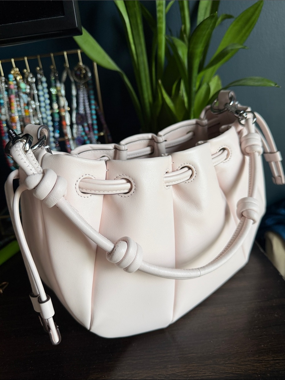 Kate Spade Soft Pleated Drawstring Crossbody in soft pink - Picture 9 of 9